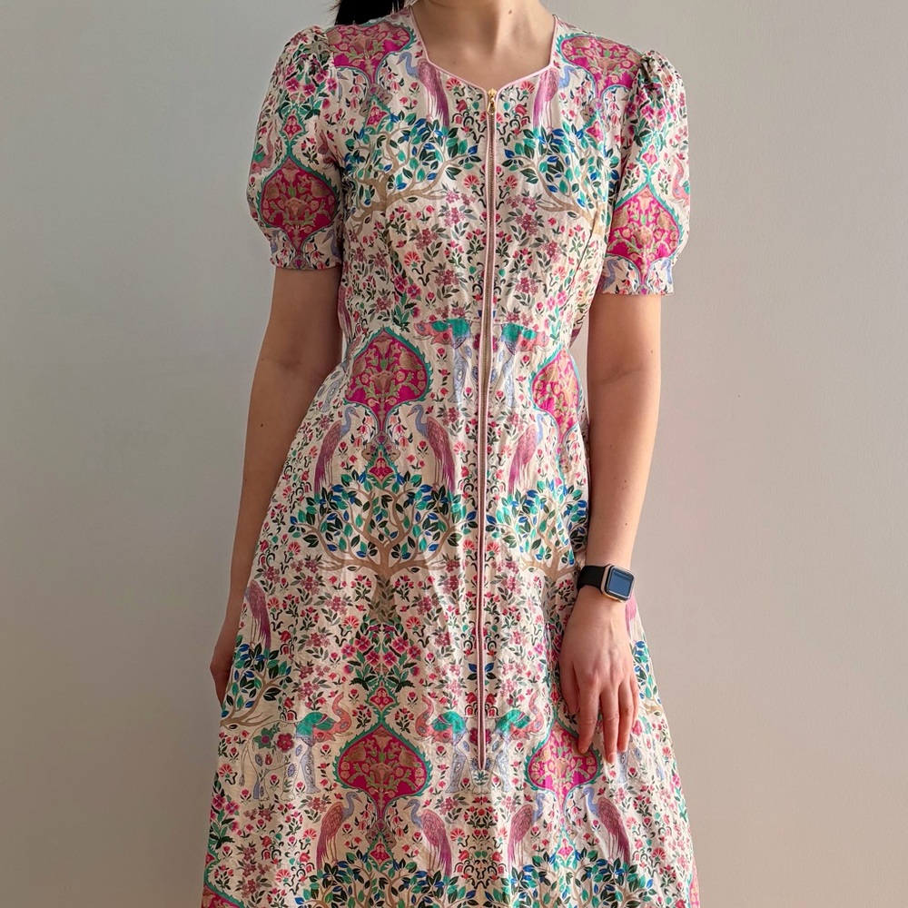 Sandro Paris Arya Floral Dress Linen blend - 36